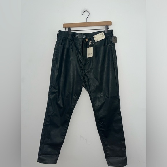 ANA New with Tags NWT Faux Leather Denim High Rise SkinnyJeans Size 16 - Picture 1 of 9